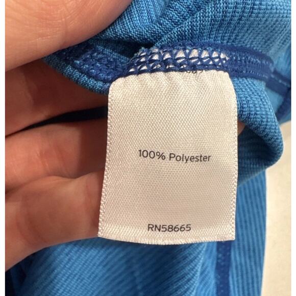 Z By Zella Striped Blue Tank Women’s Size Small Gym Run Racerback - Picture 5 of 6